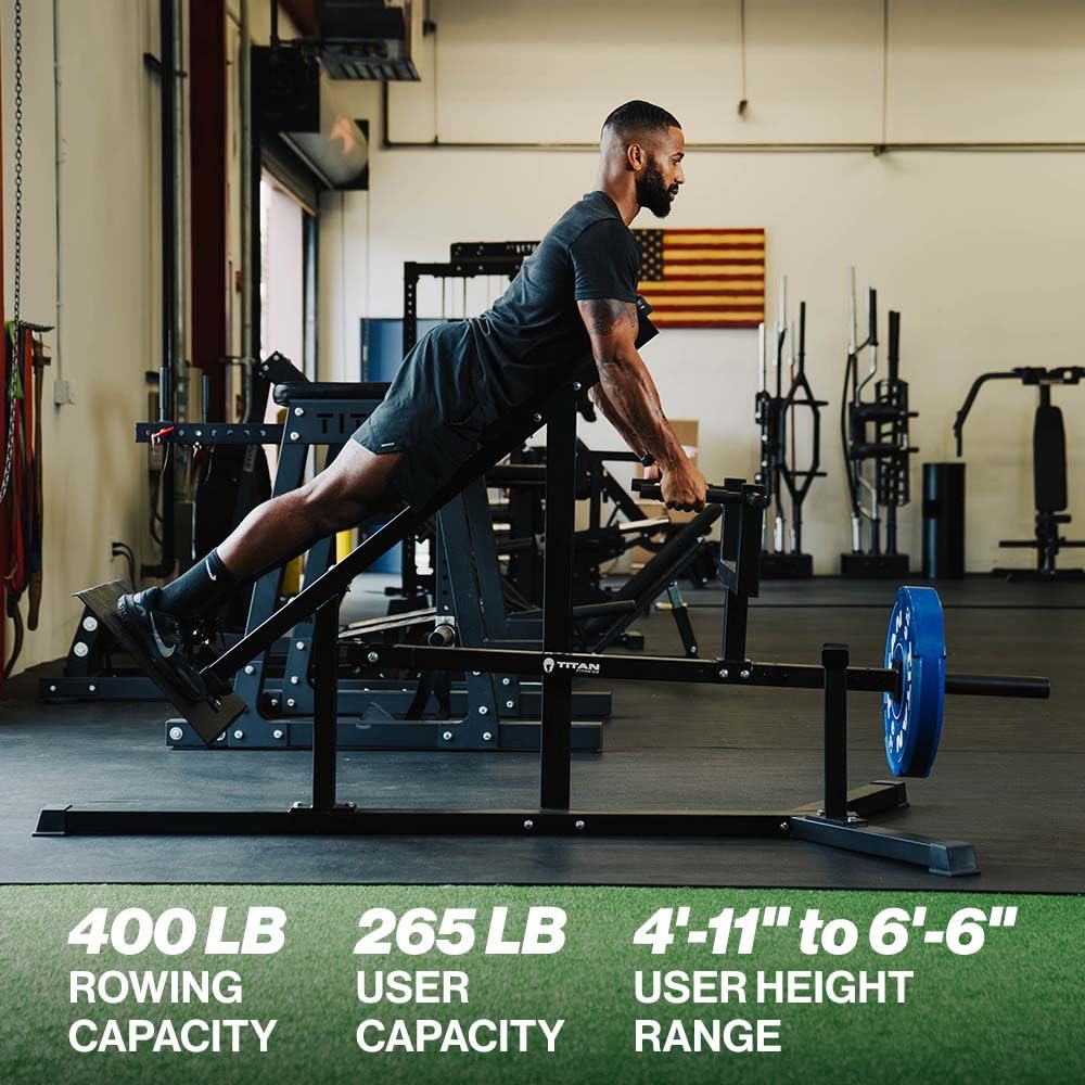 Titan Fitness Plate-Loaded Chest Supported T-Bar Row Machine, 400